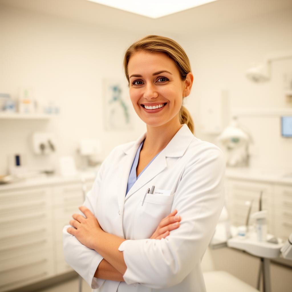 Dental professional in a modern clinic